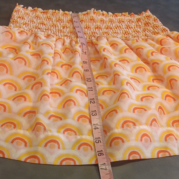 J.Marie "The Summer Skort" In Vibrant Sunshine Sun Print With Smocked Waist - Picture 9 of 9